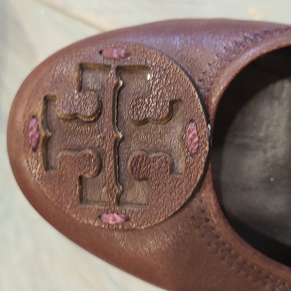 Tory Burch brown leather ballet flats - Picture 5 of 8